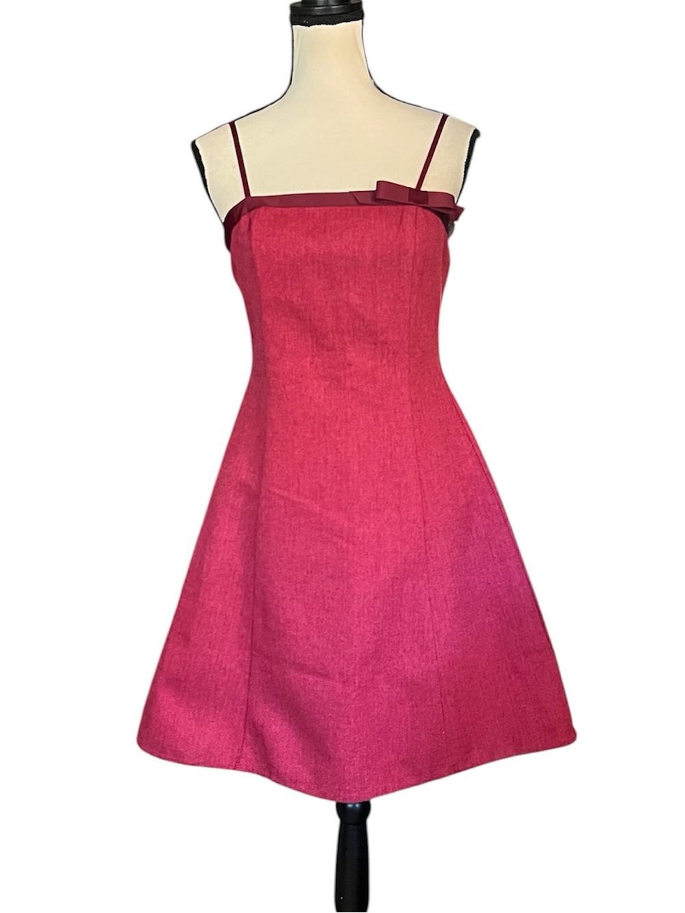💥6HR SALE💥 NWT Vintage Betsey Johnson New York Tweed Ribbon Bow Dress